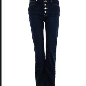 High-rise Open Button-fly Skinny Leg Jeans